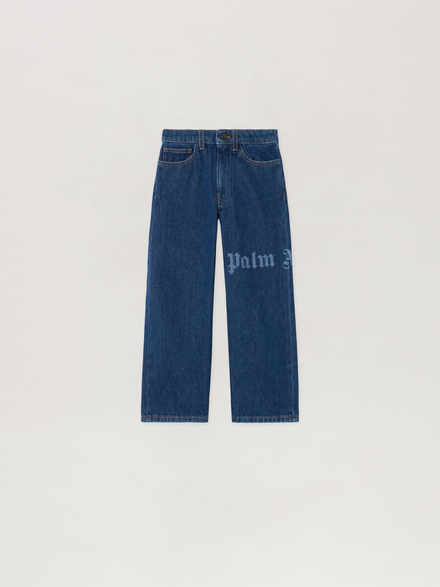 classic logo denim pants