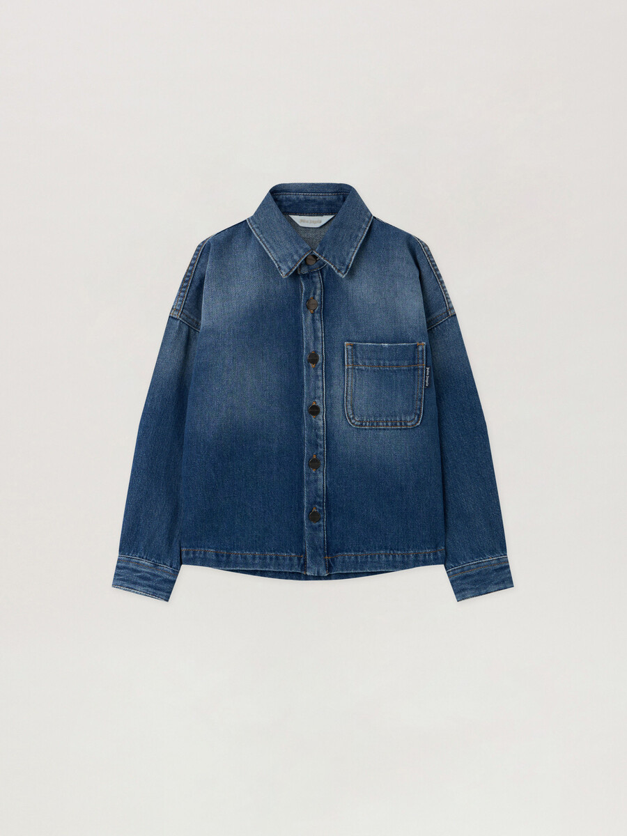 brushed denim overshirt