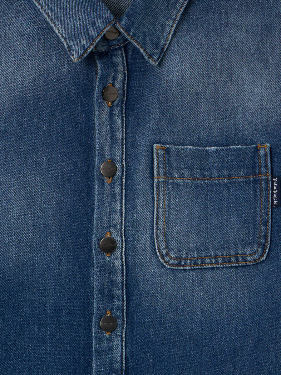 brushed denim overshirt