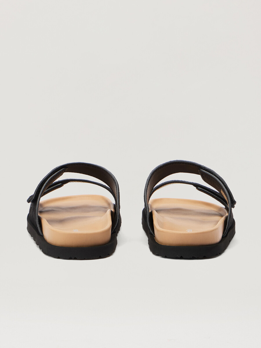 logo suede sandals