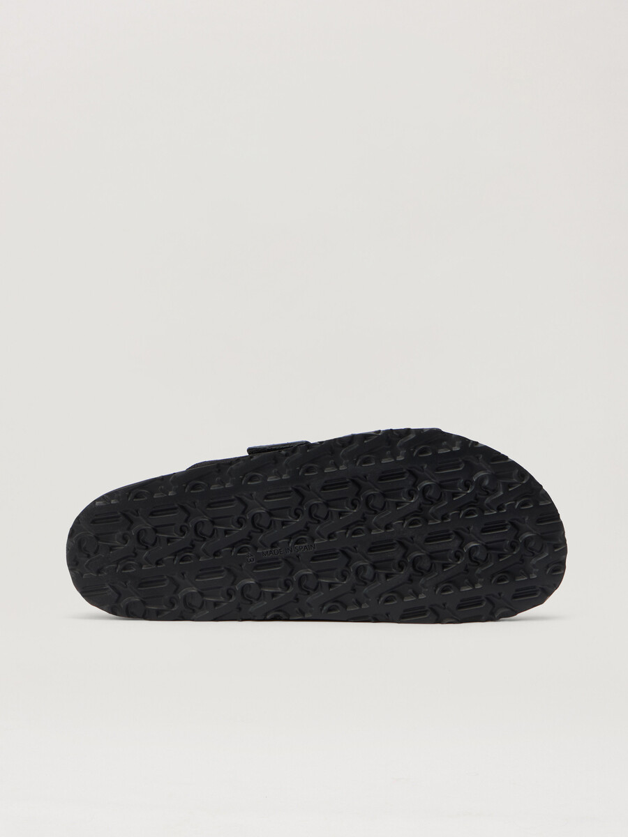 logo suede sandals