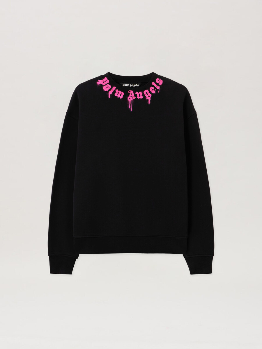 neck logo crew sweatshirt