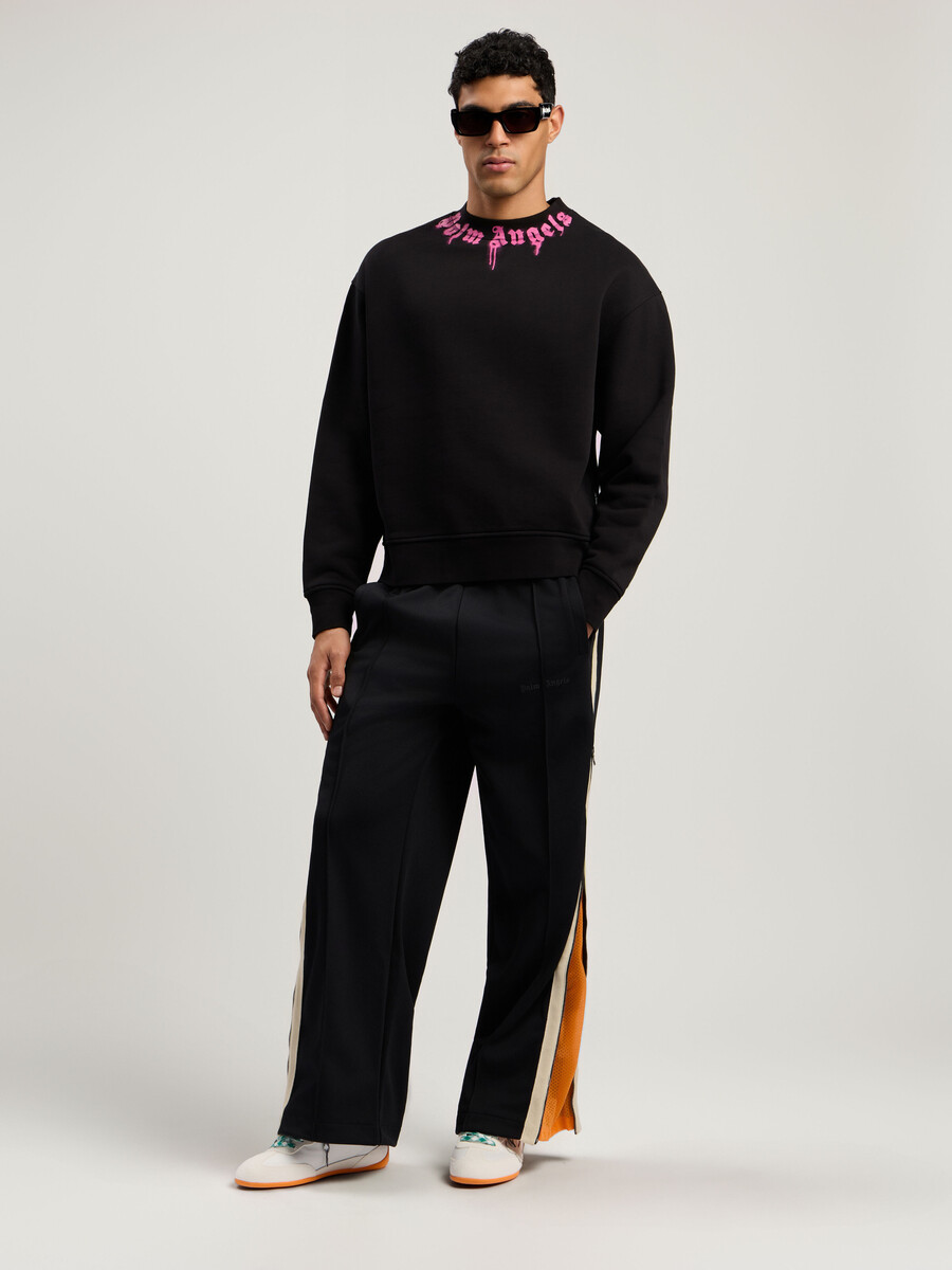 neck logo crew sweatshirt