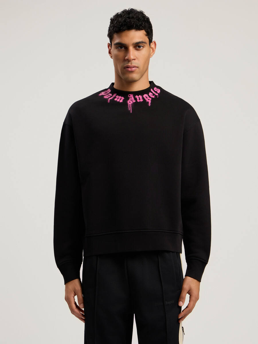 neck logo crew sweatshirt