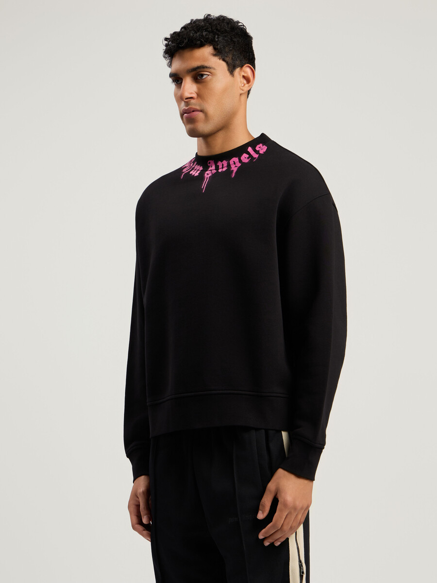 neck logo crew sweatshirt