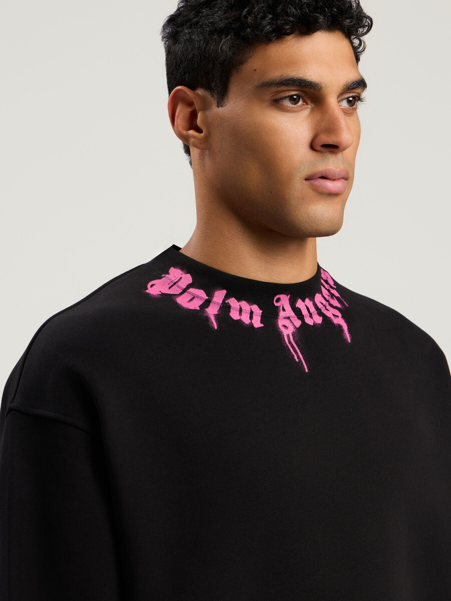 neck logo crew sweatshirt