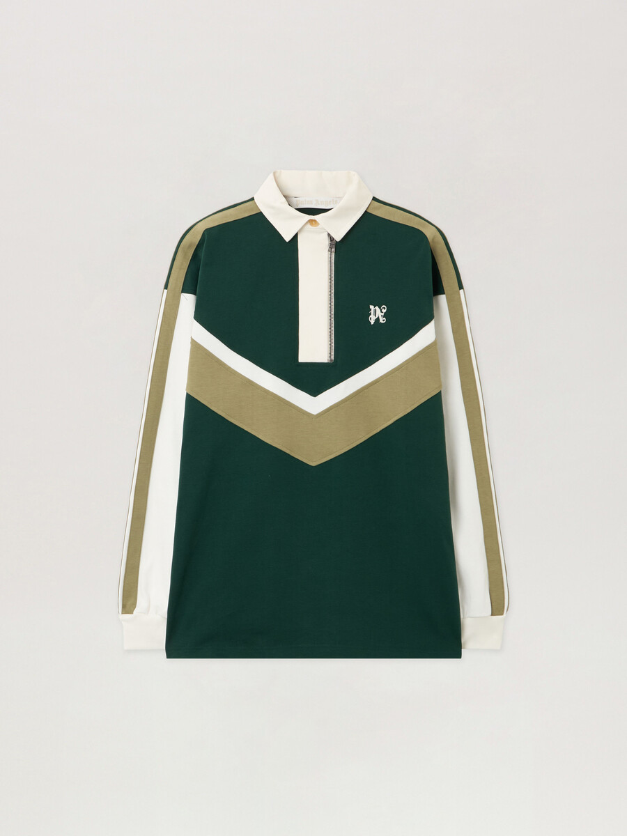 monogram colorblock polo shirt