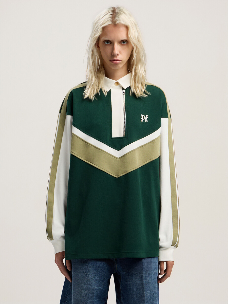 monogram colorblock polo shirt