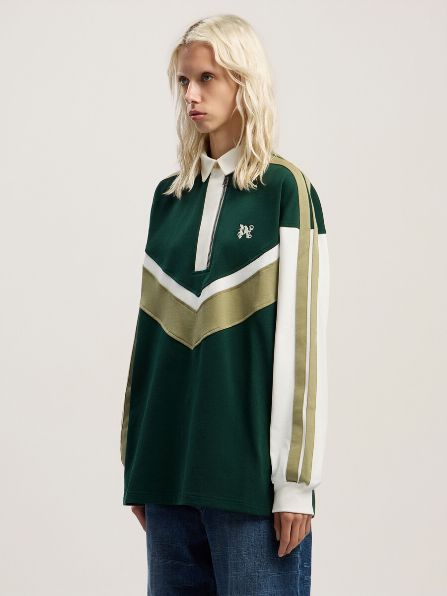 monogram colorblock polo shirt