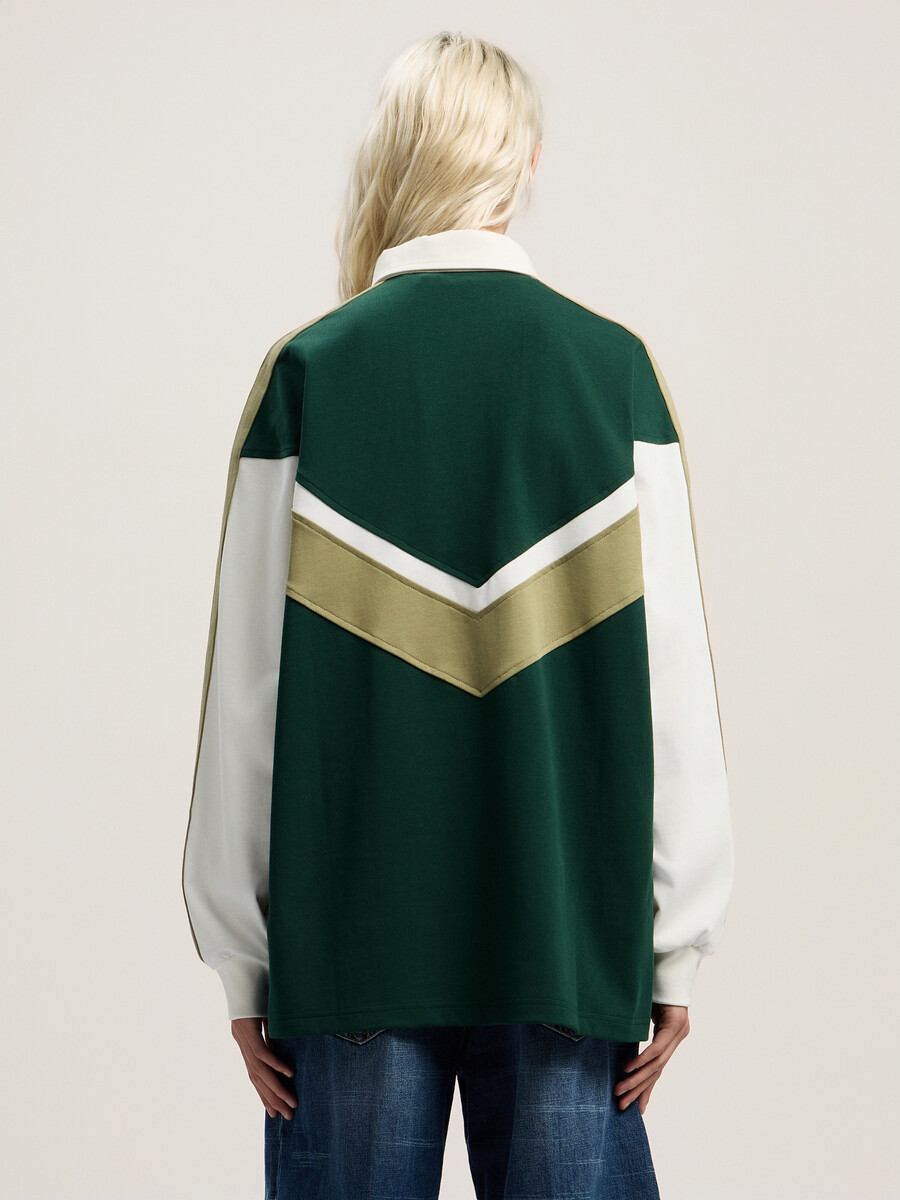 monogram colorblock polo shirt